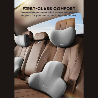 Set de Cojines Ergonómicos para Coche con Espuma Viscoelástica – Alivio Cuello y Espalda | ErgoComfort™