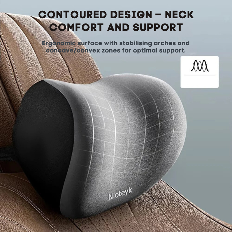 Set de Cojines Ergonómicos para Coche con Espuma Viscoelástica – Alivio Cuello y Espalda | ErgoComfort™
