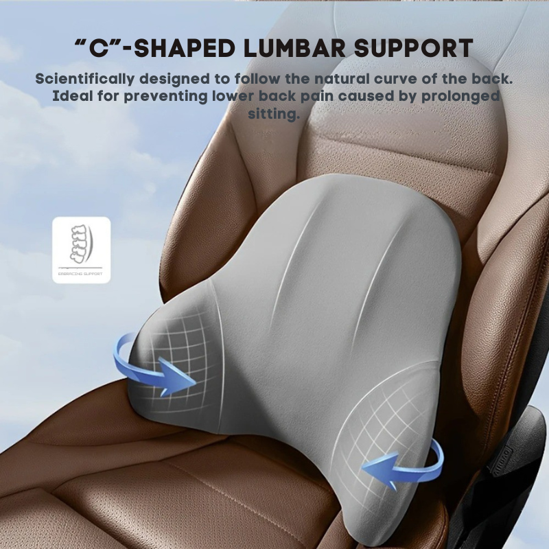 Set de Cojines Ergonómicos para Coche con Espuma Viscoelástica – Alivio Cuello y Espalda | ErgoComfort™