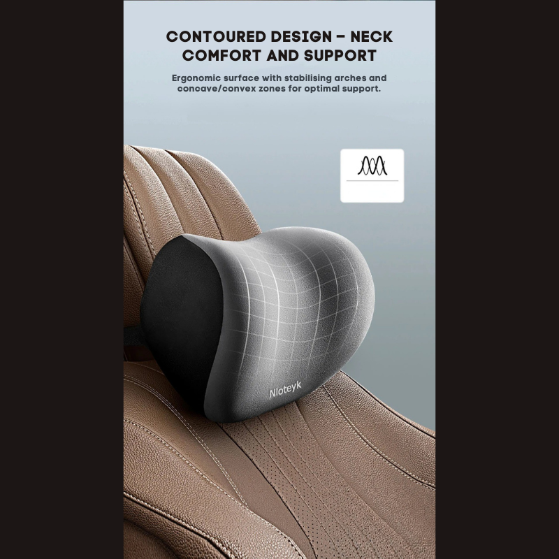 Set de Cojines Ergonómicos para Coche con Espuma Viscoelástica – Alivio Cuello y Espalda | ErgoComfort™