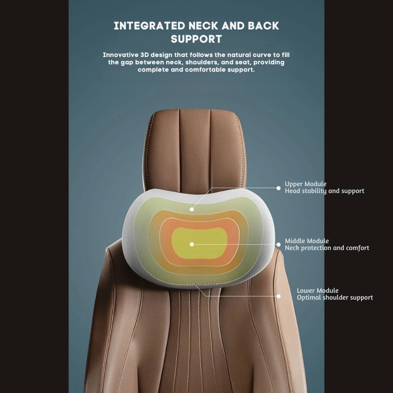 Set de Cojines Ergonómicos para Coche con Espuma Viscoelástica – Alivio Cuello y Espalda | ErgoComfort™
