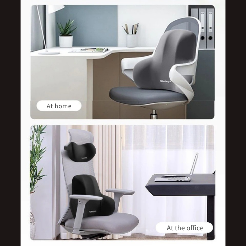 Set de Cojines Ergonómicos para Coche con Espuma Viscoelástica – Alivio Cuello y Espalda | ErgoComfort™