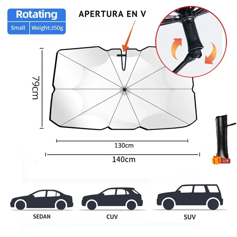 Parasol Coche Plegable – Protección UV y Calor | SunShield™