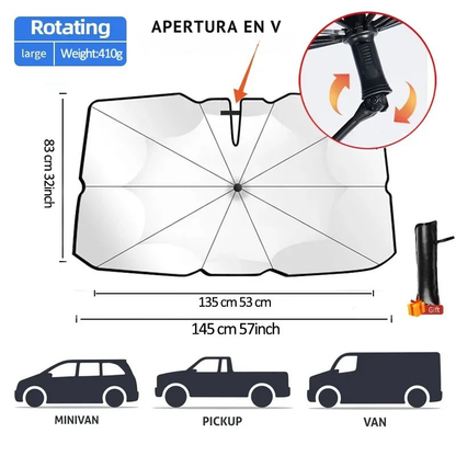 Parasol Coche Plegable – Protección UV y Calor | SunShield™