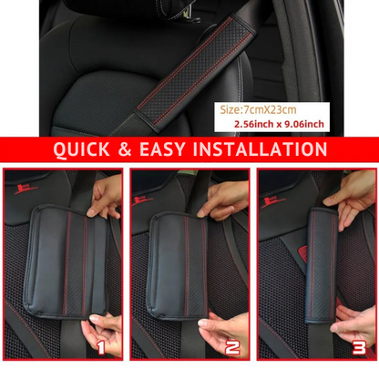 Funda de Cinturón de Seguridad en Cuero Grabado – Confort y Elegancia | ErgoBelt™