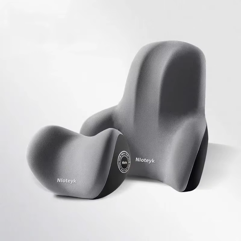 Set de Cojines Ergonómicos para Coche con Espuma Viscoelástica – Alivio Cuello y Espalda | ErgoComfort™